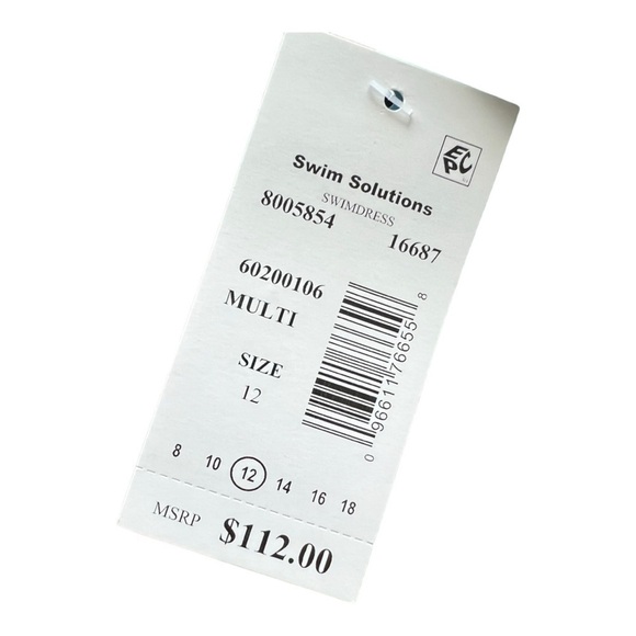 Swim Solutions Floral Frenzy Tummy Control Thigh Enhancer Swim Dress NEW - Picture 11 of 16